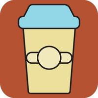 Take away coffee cup, illustration, vector on a white background.