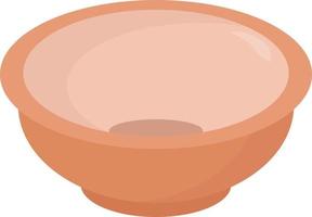 Bowl, illustration, vector on white background.