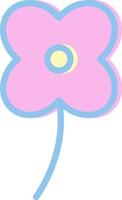 Pink buttercup flower, illustration, vector, on a white background. vector