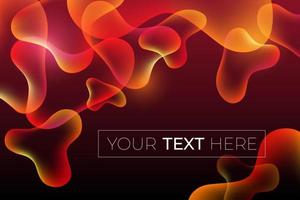 Banner with place for text and bright fluid abstract forms. Vector banner for social media, web. Vector design template with 3d bubble shapes.