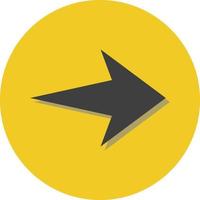 Arrow pointing right, illustration, vector, on a white background. vector