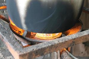 Old cooking pot stove photo