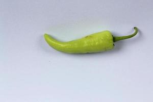 Green pepper , green chilli on white background. photo