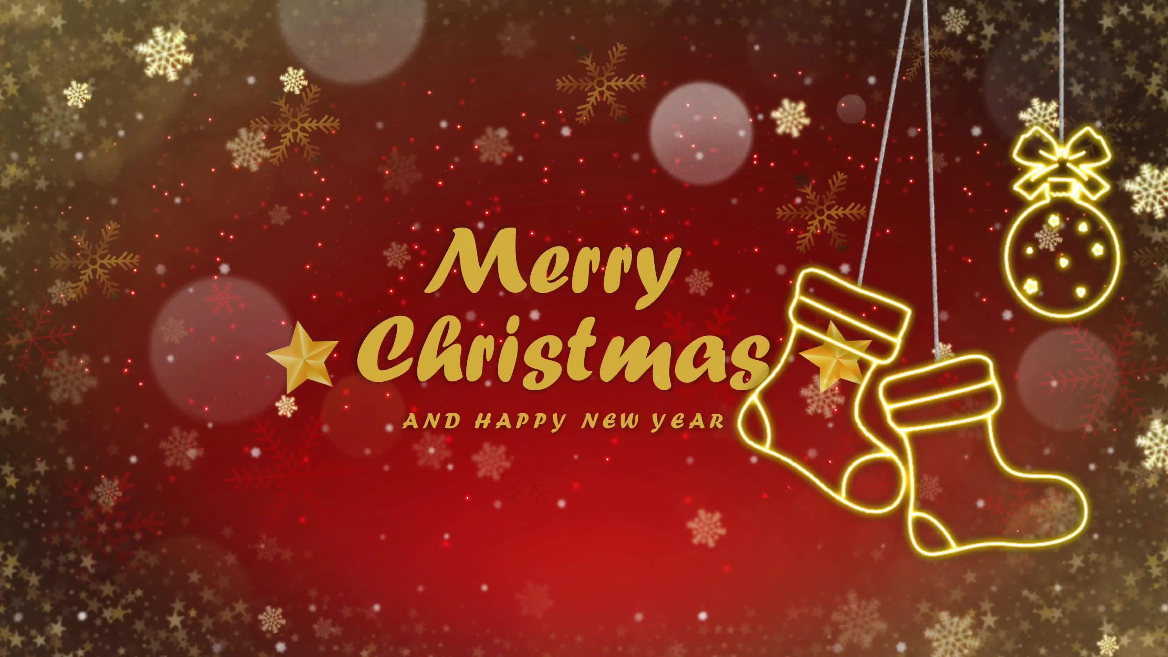 Merry Christmas Text Animation (Golden Sand), Stock Video - Envato