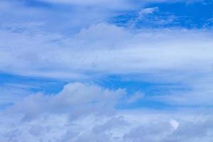 Blue sky with white clouds Leave space for text input. photo