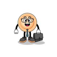 button mascot as a businessman vector