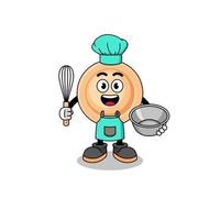 Illustration of button as a bakery chef vector