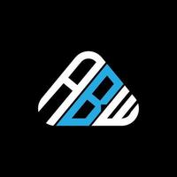 diseño creativo del logotipo de la letra abw con gráfico vectorial, logotipo simple y moderno abw en forma de triángulo. vector