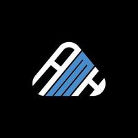 AMH letter logo creative design with vector graphic, AMH simple and modern logo in triangle shape.