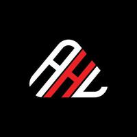 diseño creativo del logotipo de la letra ahl con gráfico vectorial, logotipo simple y moderno de ahl en forma de triángulo. vector