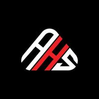 AHS letter logo creative design with vector graphic, AHS simple and modern logo in triangle shape.