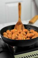 Close Up Semur Telur Puyuh  is Boiled Eggs Cook with Soy Sauce for Family Menu photo