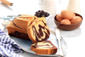 Vanilla and Chocolate Marble Cake photo