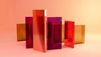 Abstract glass background 3D illustration photo