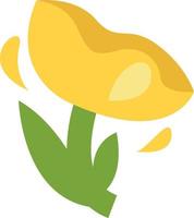 Yellow lily flower, illustration, vector on a white background.