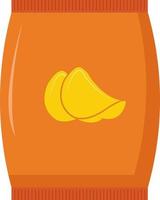 Chips, illustration, vector on white background.