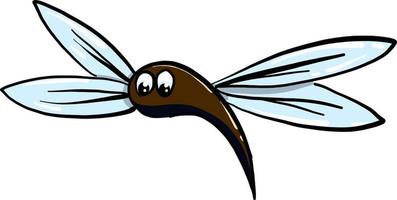 Mosquito, illustration, vector on white background