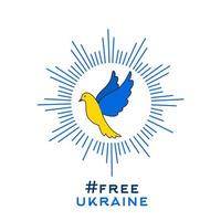 illustration vector of free ukraine,dove symbol of peace perfect for print,etc.