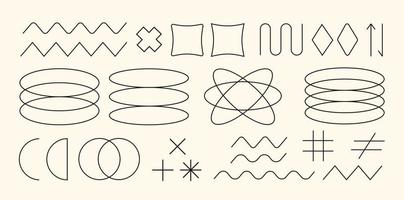 simple geometry line element vector illustration