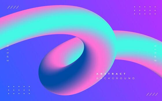 Gradient abstract background with colorful full 3D fluid design elements. Eps10 vector. vector