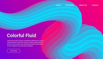 Abstract background. 3D fluid shape illustration. Website landing page template designs. Background with colorful gradient colors. Eps10 vector. vector