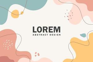Abstract background. Hand drawing various shapes and doodle objects. Trendy modern contemporary vector illustration. Every background is isolated. Pastel color