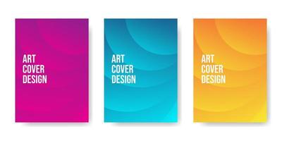 Collection of design covers. Full of gradient colors. Modern abstract background. Geometric pattern. Eps10 vector. vector