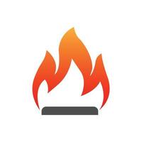 signo de logotipo de llama de fuego ilustración vectorial eps 10. vector