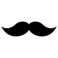 mustache on white background vector