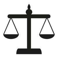 Scales of Justice vector illustration of a white background