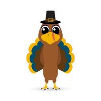 Turkey Pilgrim on Thanksgiving Day vector