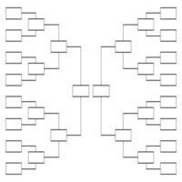 cuartos de final del torneo de la tabla del campeonato de deportes con una selección de los finalistas y el ganador vector