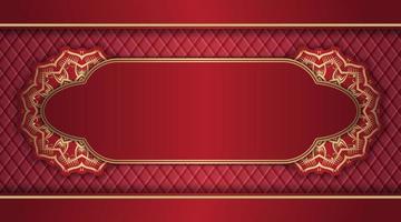 mandala background, red and gold vector