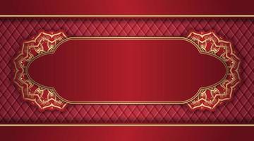 mandala background, red and gold vector