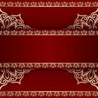 mandala background, red and gold vector