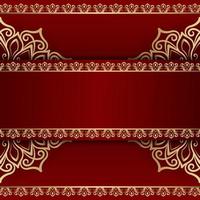 mandala background, red and gold vector