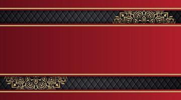 mandala background, red and gold vector