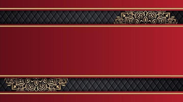 mandala background, red and gold
