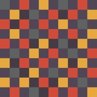 Checkerboard seamless pattern vector background in dark autumn colors. Abstract geometric repeat texture wallpaper, modern trendy textile fall design