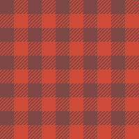 Classic Buffalo Plaid Lumberjack ornament seamless pattern background. Grey and orange autumnal fall checkered pattern, flannel fabric shirt print. November tartan backdrop. vector