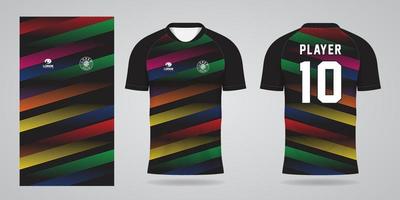 plantilla de diseño de deporte de camiseta de fútbol colorido vector