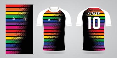 colorful football jersey sport design template vector