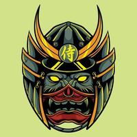 vector illustration of the samurai mascot
