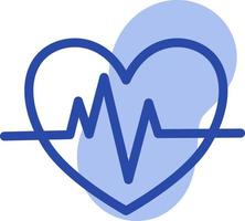 Healthy heartbeat, illustration, vector on a white background.