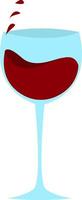 Red wine, illustration, vector on white background.