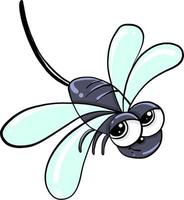 Flying mosquito, illustration, vector on white background