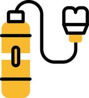 Firefighter oxygen, illustration, vector on a white background.