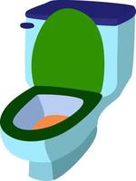 Toilet seat, illustration, vector on white background.