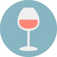 Glass of rose, illustration, vector on a white background.