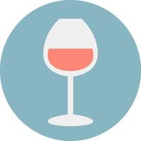 Glass of rose, illustration, vector on a white background.